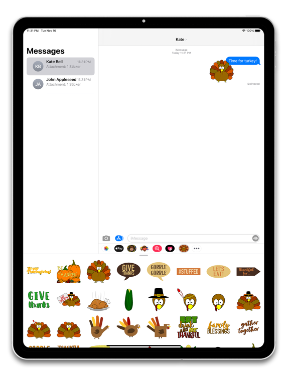 Screenshot #5 pour Thanksgiving Fun Stickers