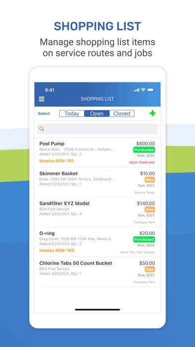 Pool Service Software Screenshot