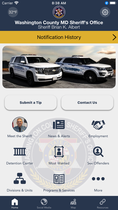 Washington County Sheriff, MD Screenshot