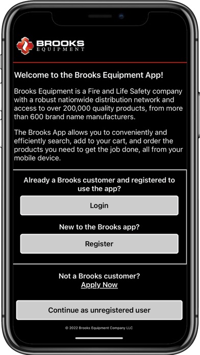 Brooks Equipment Screenshot