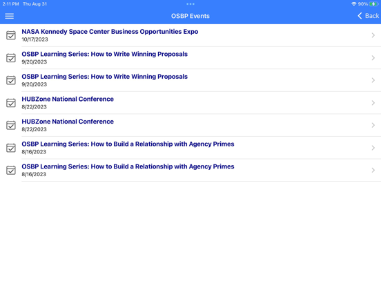 NASA OSBP Mobile iPad screenshot 4 - Business app