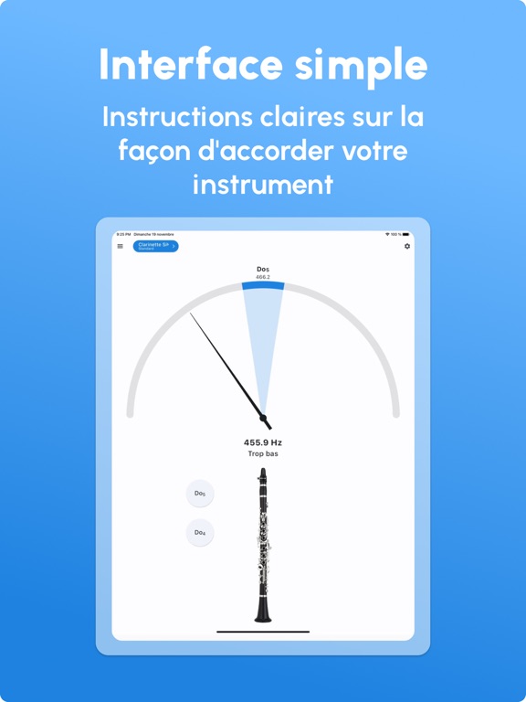 Screenshot #5 pour Accordeur Clarinette LikeTones