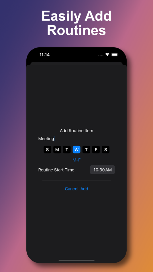 #2. Simple Week Routine (macOS) Podle: Ebey Tech LLC