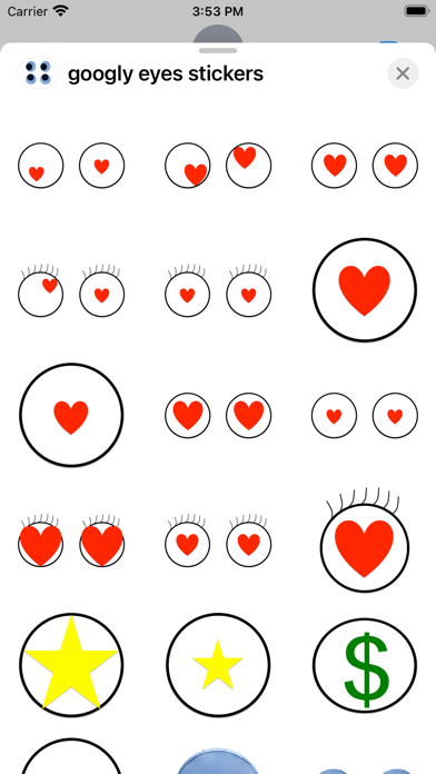 googly eyes stickers Screenshot