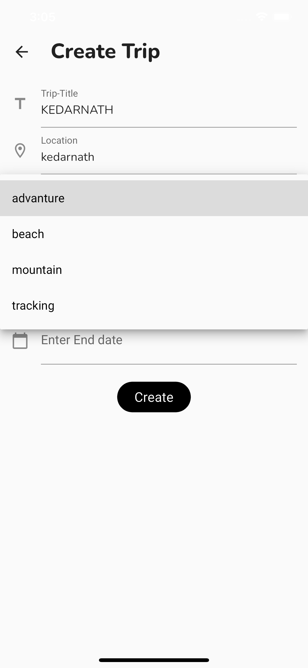 Travel Checklist App