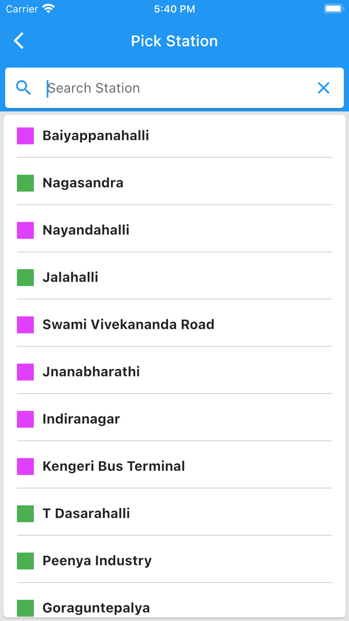Bangalore Metro Timetable