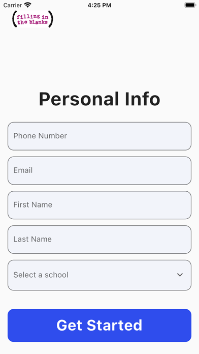 FITB Food Pantry App Screenshot