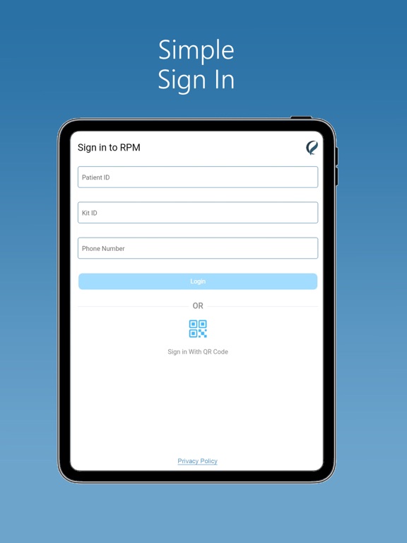 GeeseMedRPM iPad screenshot 1 - Medical app