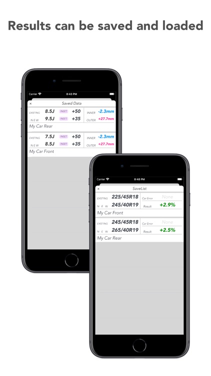 Tire Calculator (Offset&Speed) screenshot-3