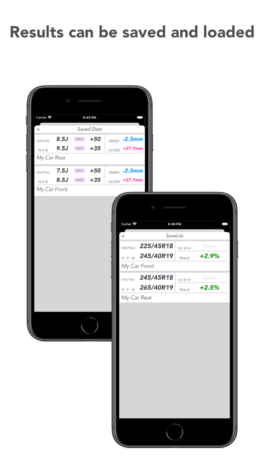 #4. Tire Calculator (Offset&Speed) (iOS) 由: Satoshi Mori