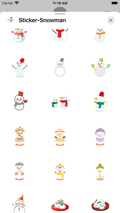 Cute sticker snowman Screenshot
