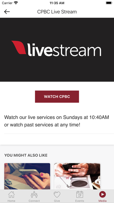 CPBC Church Screenshot