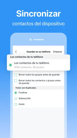 Captura de pantalla de SA Contactos Lite en iPhone 4