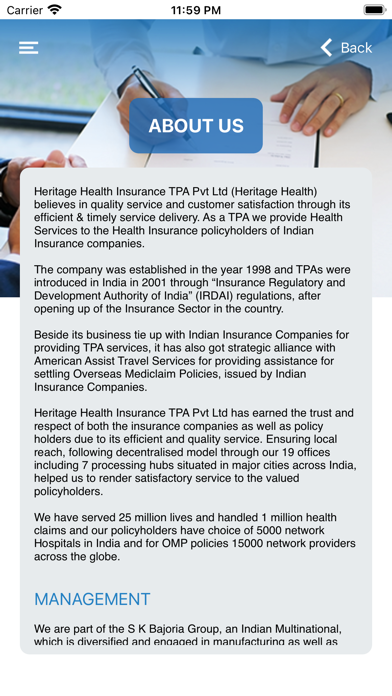 Heritage Health Insurance Screenshot