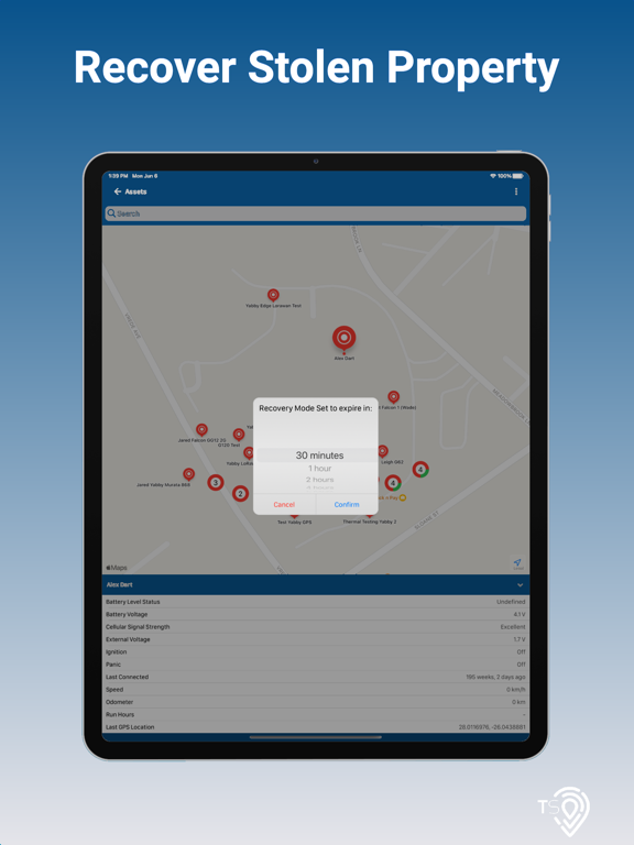 Tracksmart Telematics iPad screenshot