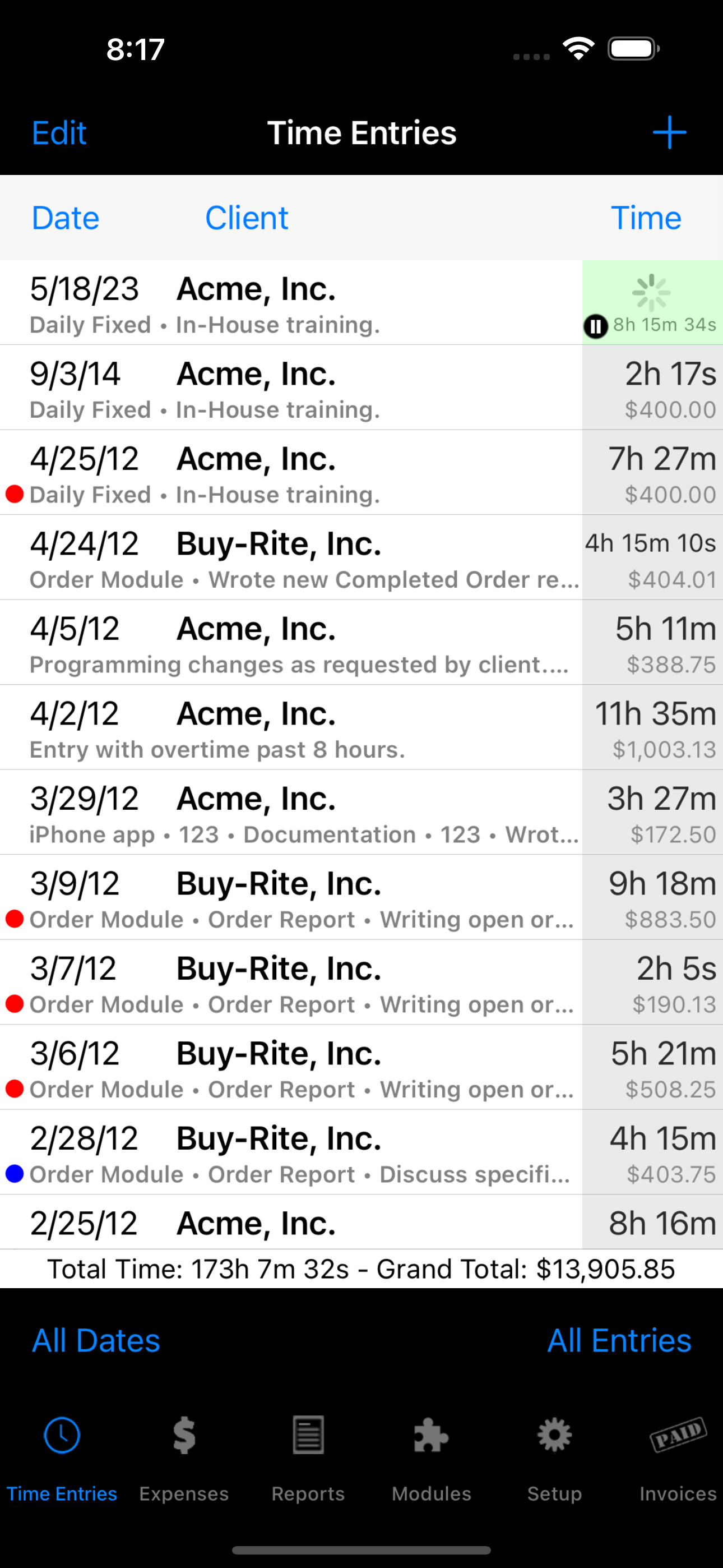 Time Master + Billing