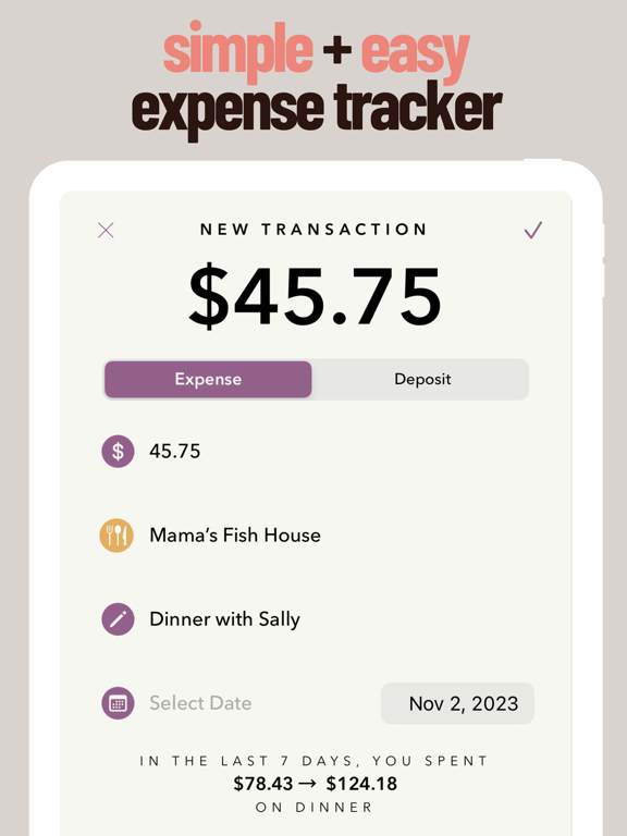Screenshot #5 pour Envelope Budget App - Foodie