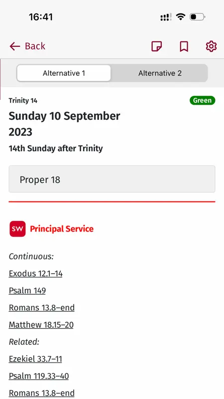 Lectionary screenshot 4 of 7