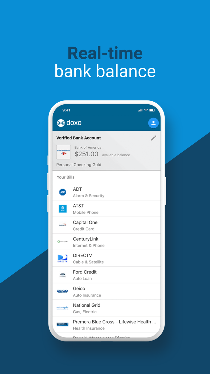 doxo Bill Pay and Reminders