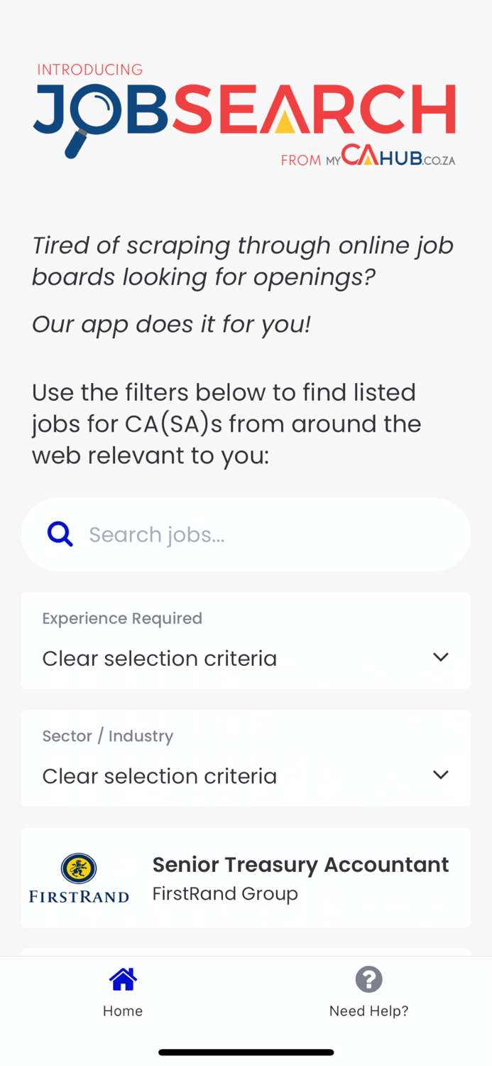 JobSearch from myCAhub™