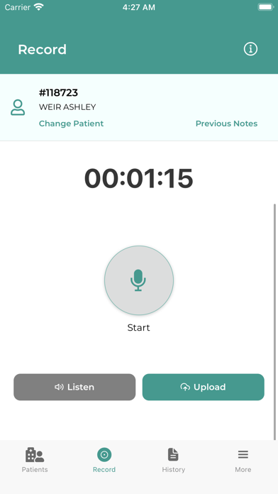 DocuSpeech : Health Screenshot