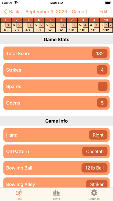 LuckyStrike - Bowling Tracker Screenshot