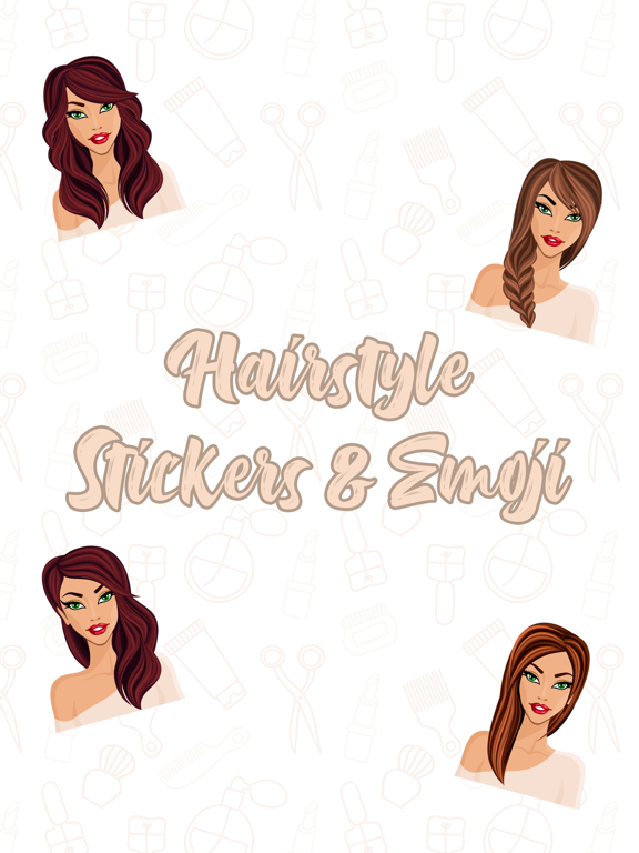 Screenshot #4 pour Hairstyle Stickers & Emoji