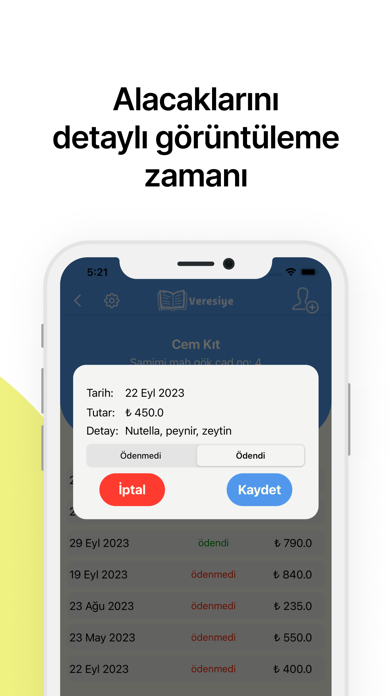Dijital Veresiye Defteri Screenshot
