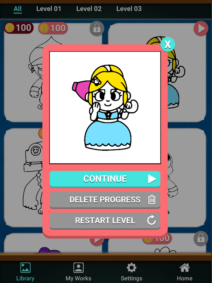 Stars Coloring Brawl All Skins