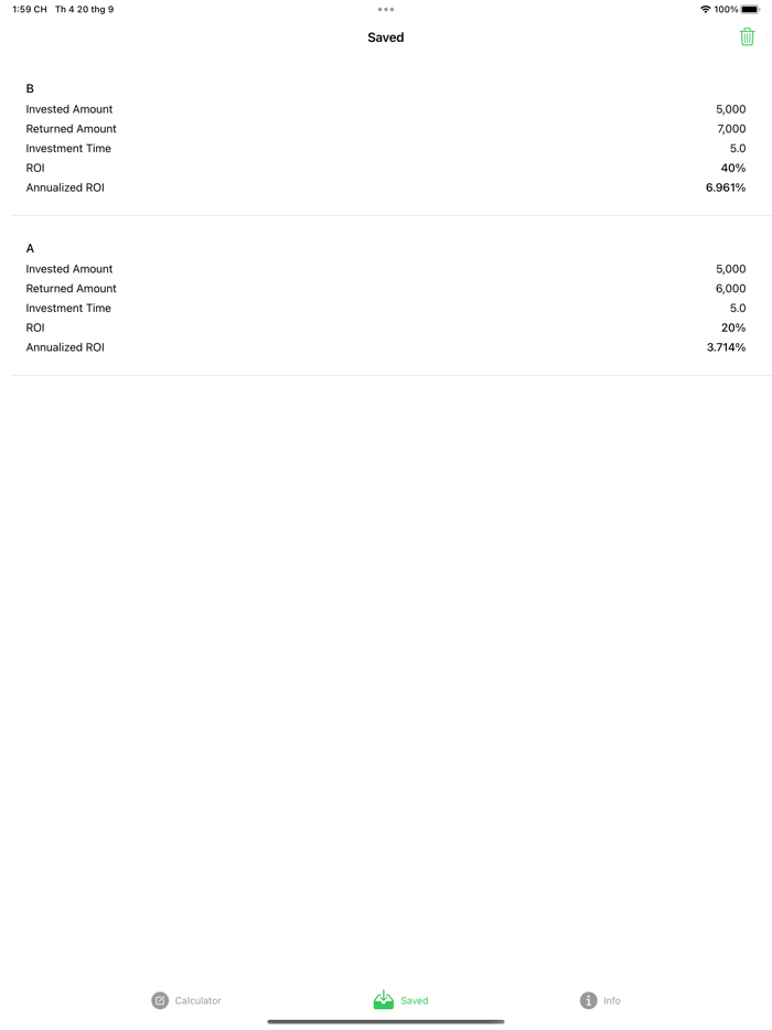 ROI Calculator - Calc