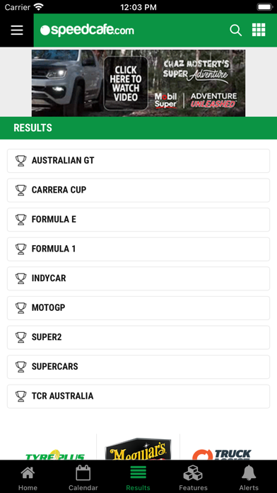 Speedcafe.com Screenshot