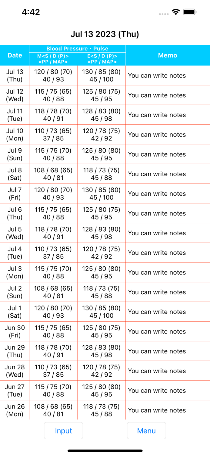 Blood Pressure Notebook