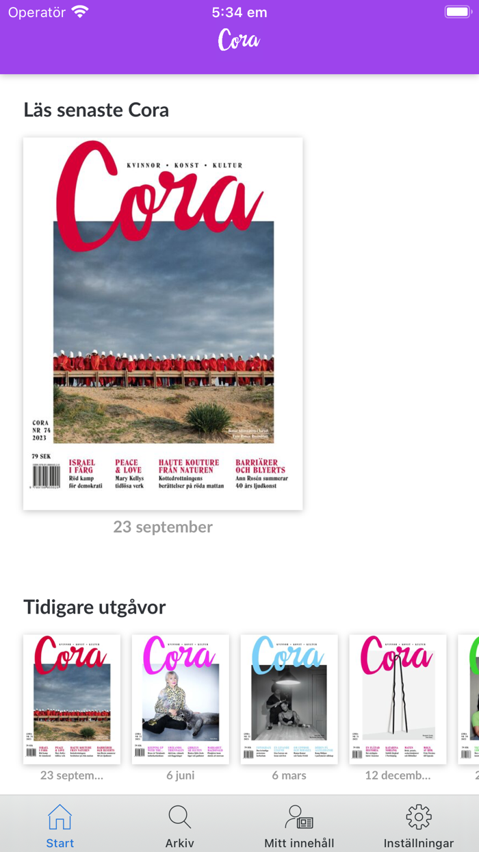 Cora samtidskonst och kultur.