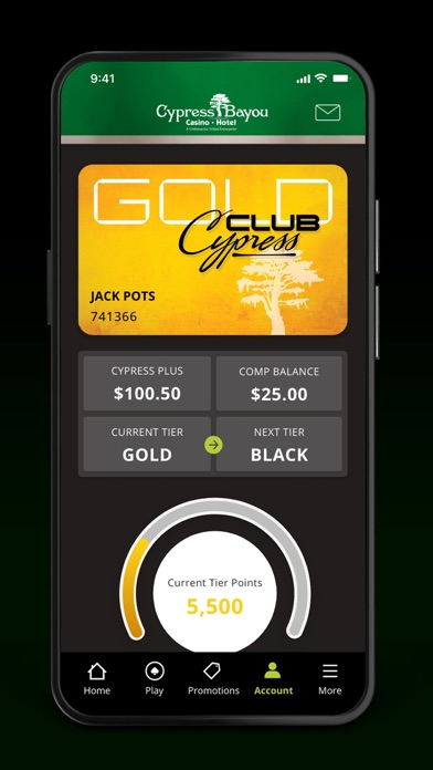 Cypress Bayou Casino Hotel Screenshot