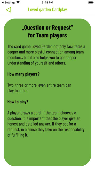 Loved garden Cardplay Screenshot