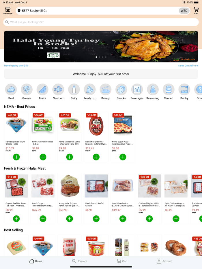 Halalcart Grocery delivery