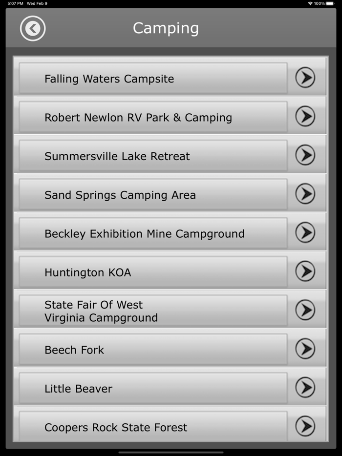 West Virginia-Camping and Trails