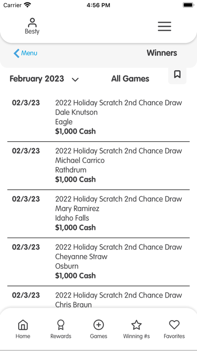 Idaho Lottery Screenshot