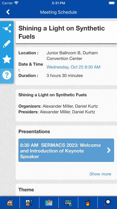 ACS Meetings & Events Screenshot