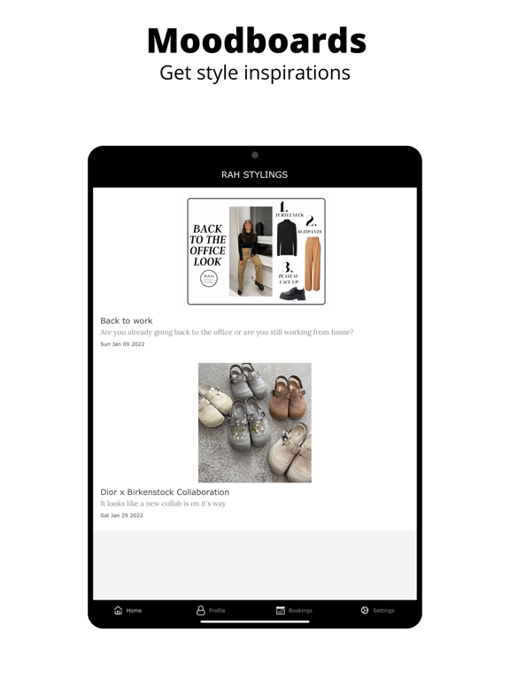 RAH Stylings iPad screenshot 1 - Lifestyle app