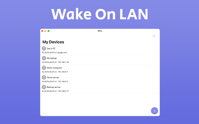 ‎WOL — wake on lan Screenshot