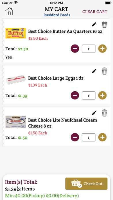 Rushford–Preston–Harmony Foods Screenshot