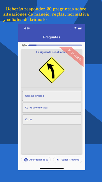 Examen  de conducir. Screenshot