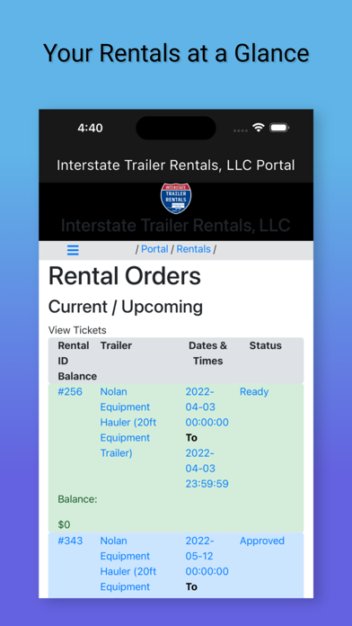 My Trailer Rentals iPhone screenshot 6 - Business app
