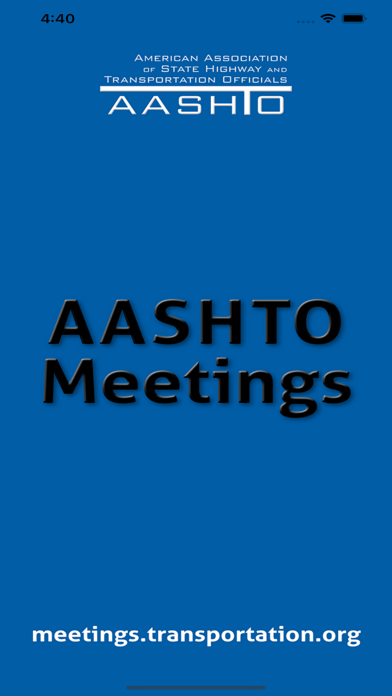 AASHTO Meetings Screenshot