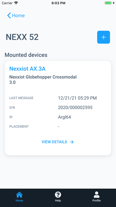 Nexxiot Mounting App Screenshot