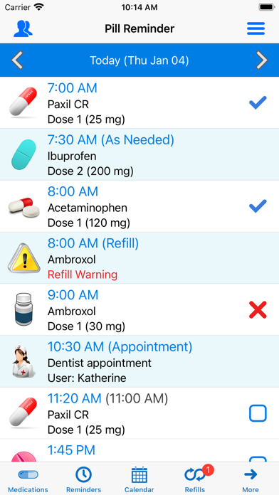 Screenshot #1 pour Rappel de Médicament et Pilule