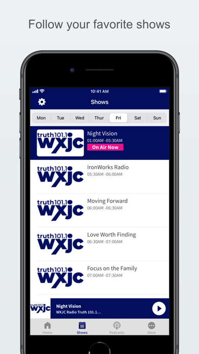 WXJC Radio Screenshot