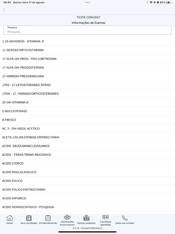 Resultados de Exames Concent