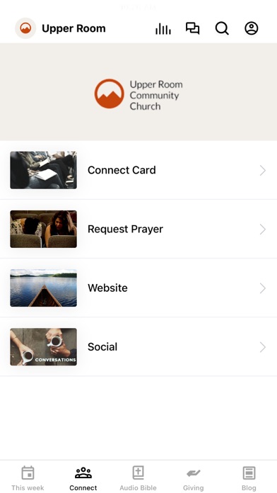 Upper Room Community Church Screenshot